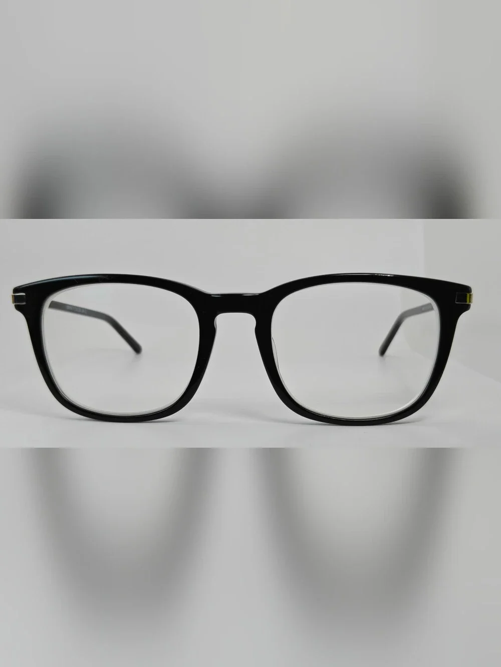 Infinity. Classic Black Gold Square Optical Frames.